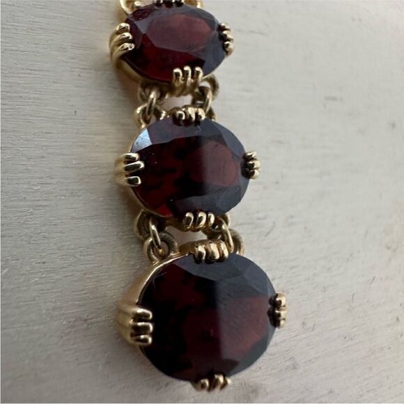 Vintage MFA 14k And Ruby Georgian Revival Earrings - Picture 3 of 10